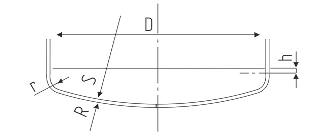 Плоско-выпуклое днище сосудов и аппаратов